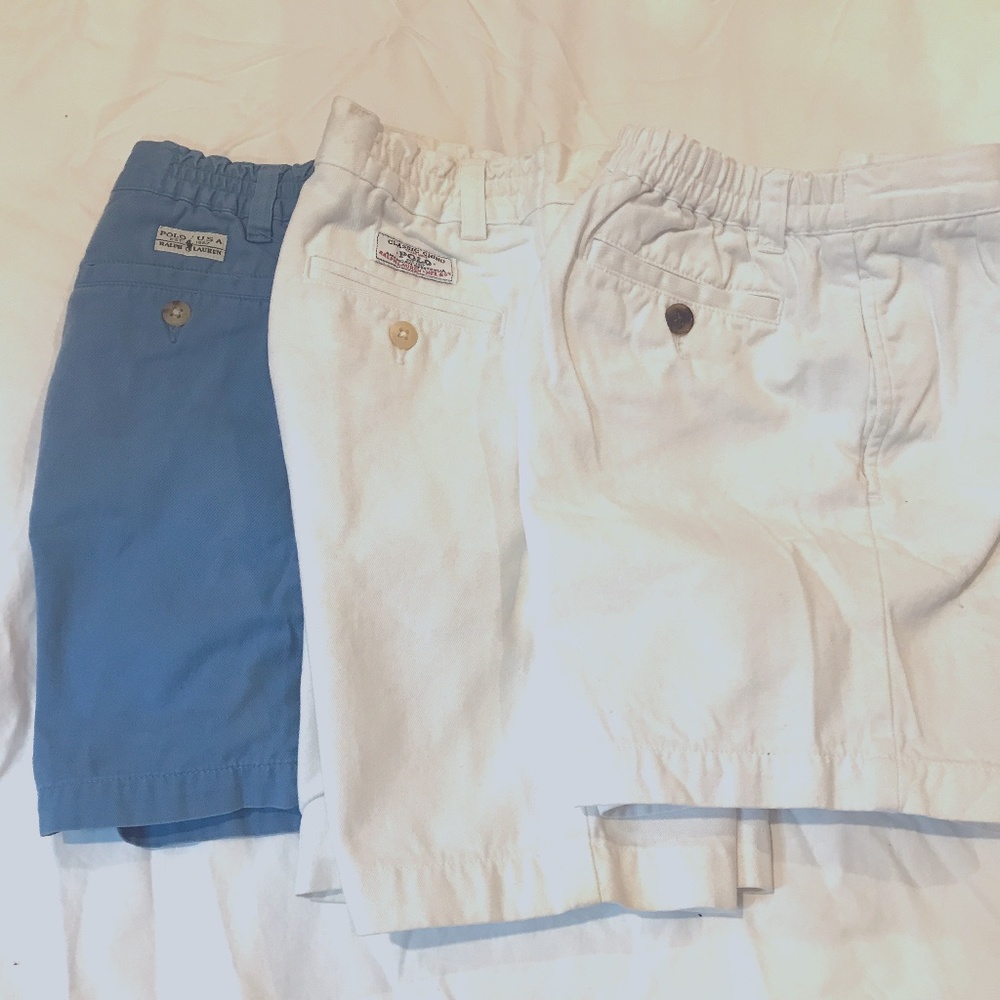 Polo by Ralph Lauren Boys Blue and White Shorts Set